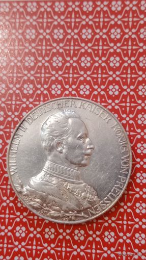 Пруссия 2 марки 1913 25 лет правления