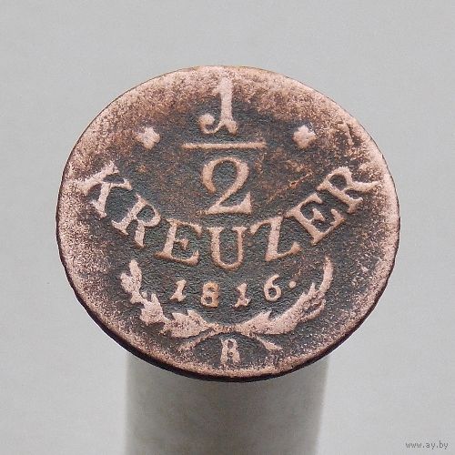 Австрия 1/2 крейцера 1816