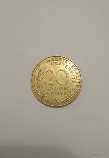 Франция / 20 сантимов / 1988 год