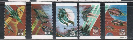 США-1993, (Мих.2337-2341) , гаш., Космос(полная серия)(3)