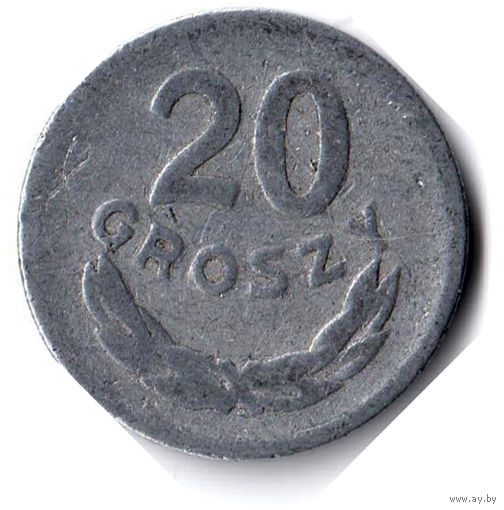 Польша. 20 грошей. 1949 г.