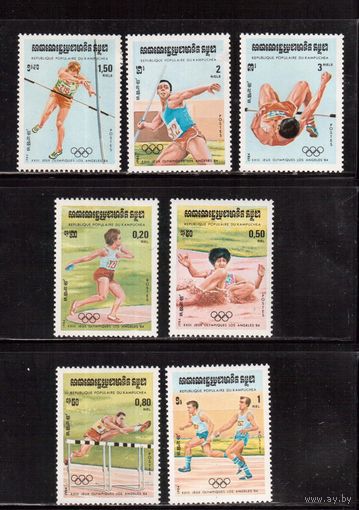 Камбоджа -1984,(Мих.568-574)  **  , Спорт, ОИ-1984