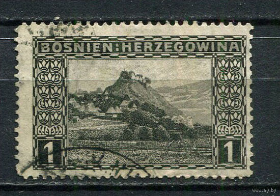 Босния и Герцеговина (Австро-венгерская администрация) - 1906 - г. Добой 1H - (есть надрыв) - [Mi.29] - 1 марка. Гашеная.  (Лот 10HJ)-T41P50