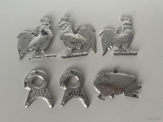 Ёлочная игрушка пластик СССР цена за все