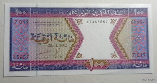 Мавритания 100 угий 2002 год