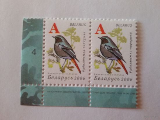 Беларусь. 2006. Девятый стандарт. Зак. 96-2006. Лист 6х7 (4). Пара с номером заказа (А057)