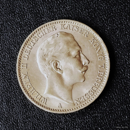 20 марок. 1911 год. Вильгельм 2. Германия, Пруссия. А. UNC.