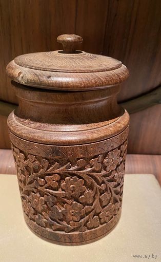 Чайница из массива дуба (ручная работа) 1950-е годы