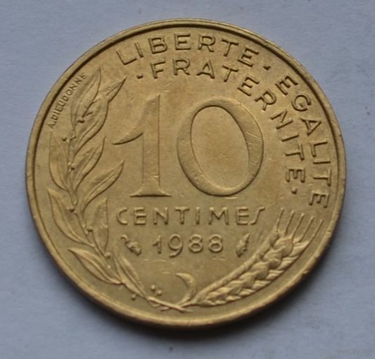 Франция, 10 сантимов 1988 г.