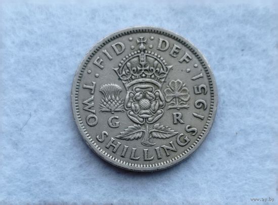 Werty71 Великобритания 2 шиллинга 1951 Георг 6