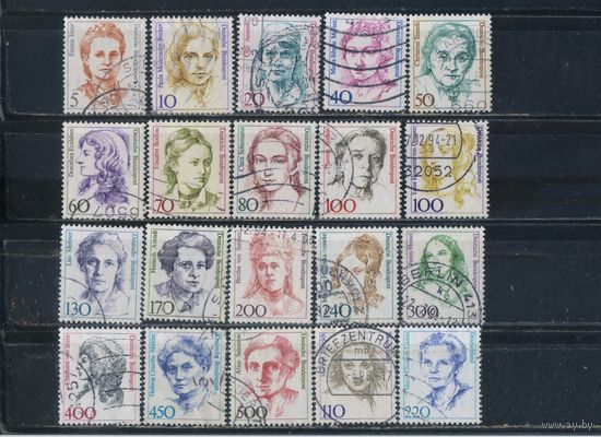 Германия ФРГ 1986-97 Знаменитые женщины Стандарт #1304-5,1331-2,1359,1365-6,1390-2,1397,1405,1433,1489,1498,1582,1614,1 756,1939-40