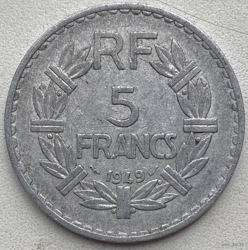 Франция 5 франков 1949 г.