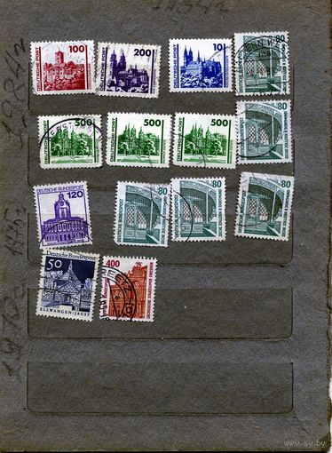 ФРГ,  СБОРНЫЙ ЛОТ АРХИТЕКТУРА   14м по 10 коп шт