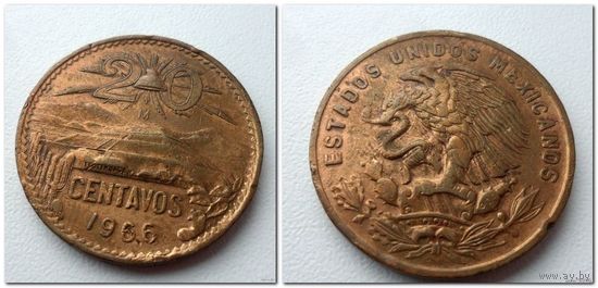 20 сентаво Мексика 1966 года (из коллекции)