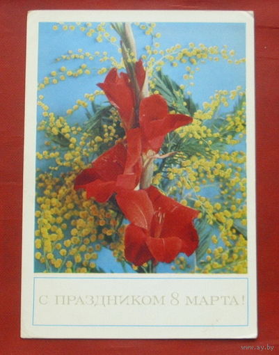 8 марта! Подписанная. 1975 года. Костенко. 1046.