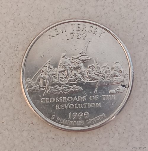 США. 25 центов 1999D. Нью Джерси.