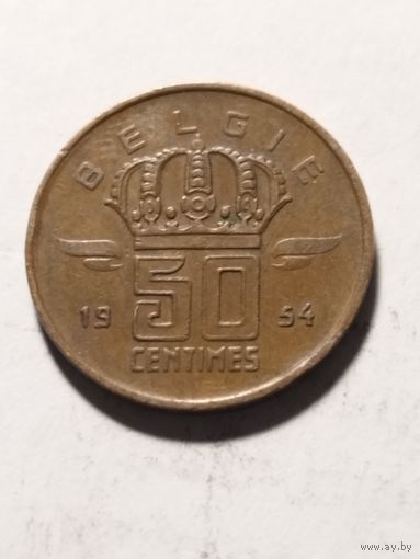 Бельгия 50 сентим 1954