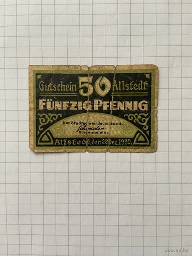 50 пфенигов (нотгельды) г. Германия.-2912