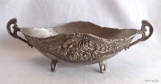 Конфетница Фруктовница Ладья Серебрение 08