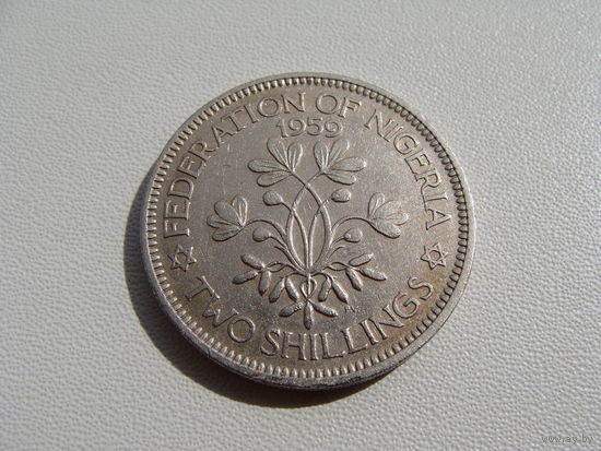 Нигерия. 2 шиллинга 1959 год  KM#6   Тираж: 15.000.000 шт