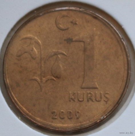Турция 1 новый куруш 2009 год