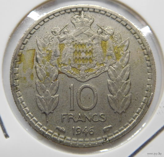 Монако 10 франков 1946 г