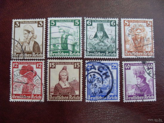Торг! DR Mi.588, 590, 591, 592, 593, 594, 595, 597 Германия. Рейх. 1935 (Mi.40 euro) см. описание