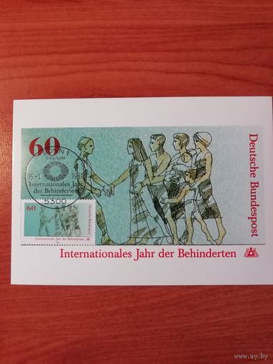 ФРГ 1981 Карт максимум марки "Международный год инвалидов" Mi: 1083