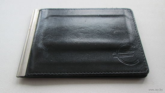 Бумажник,натуральная лаковая кожа,С зажимом для купюр,