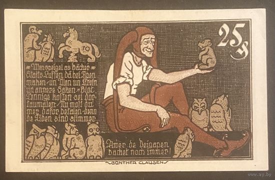 Нотгельд 25 пфеннигов 1921 год. Брауншвейг. Веймарская республика
