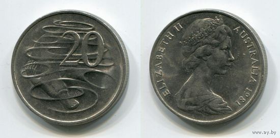 Австралия. 20 центов (1981, XF)