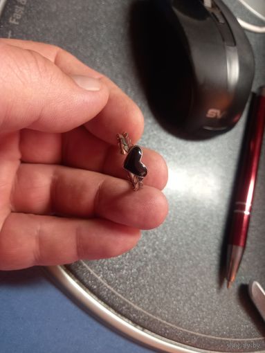 Кольцо серебро Ag 1.84 гр. сердечко