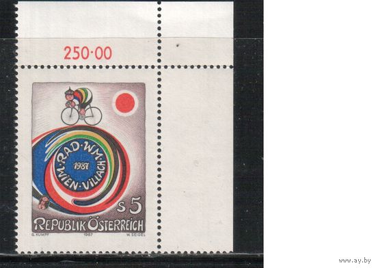 Австрия-1987(Мих.1897)  **   ,  Велосипеды, Велоспорт(2)(одиночка)
