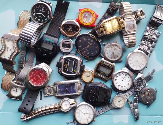 Лот разных часов в коллекцию или на детальки с рубля