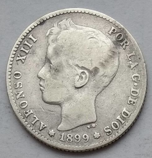 Испания 1 песета 1899 г.