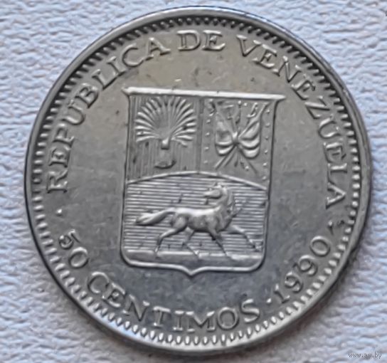 Венесуэла 50 сентимо 1990