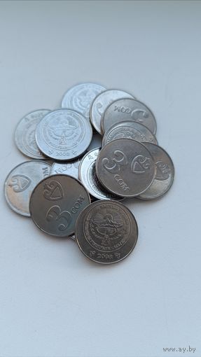 Киргизия. 3 сома 2008 года.