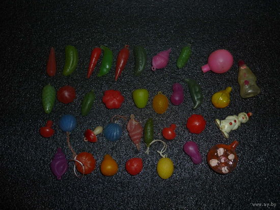 Миниатюрные Ёлочные Игрушки. СССР. 35 шт