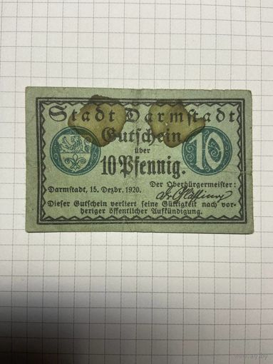 10 пфенигов (нотгельды) г. Германия.-2012