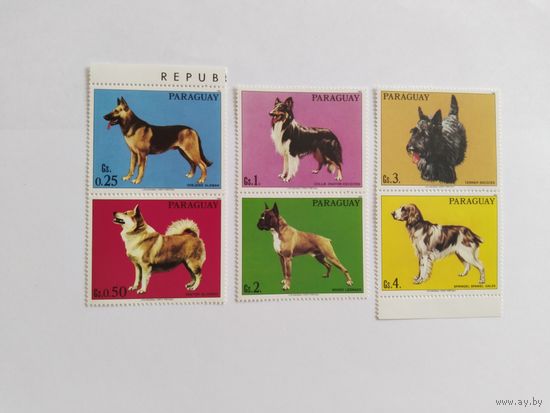 Парагвай  1986 6м (3сц) собаки
