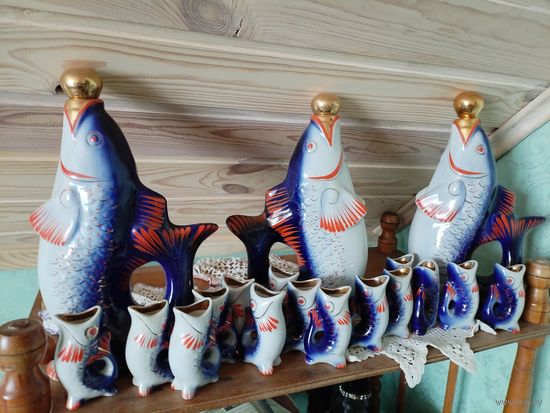 Форфоровый набор "рыбки" полонский завод.