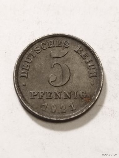 Германия 5 пфенинг 1921