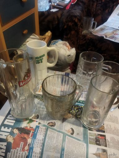 Бокалы пивные  8 шт Цена за лот.