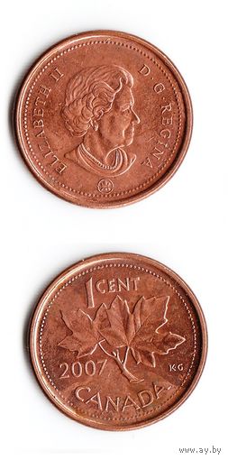 1 цент Канада 2007  года