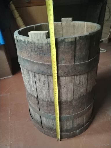 Кадушка из дуба без дна и крышки. Размеры на фото.