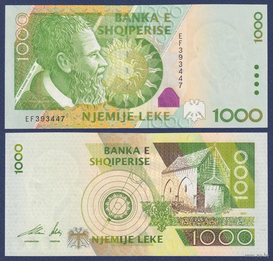 Албания, 1000 лек 2001 г., P-69, UNC