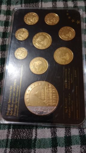 Ватикан пробные евро комплект 2004 с медалью золотое и родивое покрытие