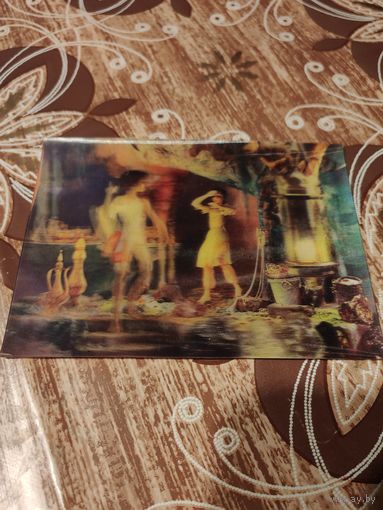 Открытка стерео Малахитовый грот