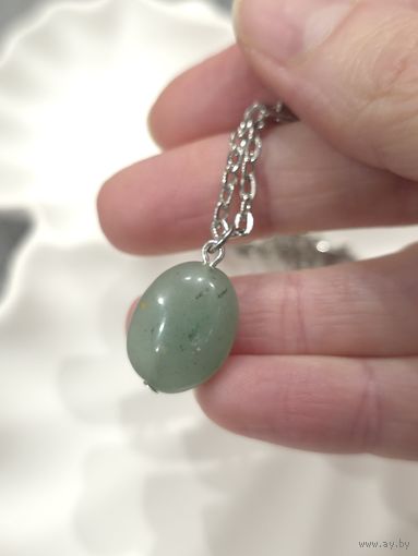Лот С 1 РУБЛЯ! много лотов! Кулон из натурального камня - зелёный авантюрин