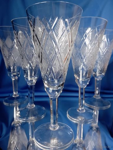 Фужеры. Высокие. Хрусталь